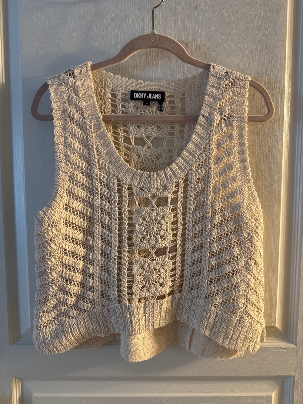 DKNY Jeans Crochet Lace Tank - Ivory